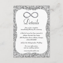 Silver Glitzer Silver Infinity Wedding Details