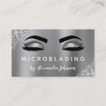 Silver Glitzer Sparkle Eyelashes Microblading
