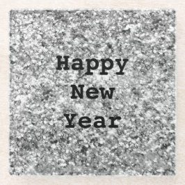 Silver Glitzer Sparkle Glasuntersetzer