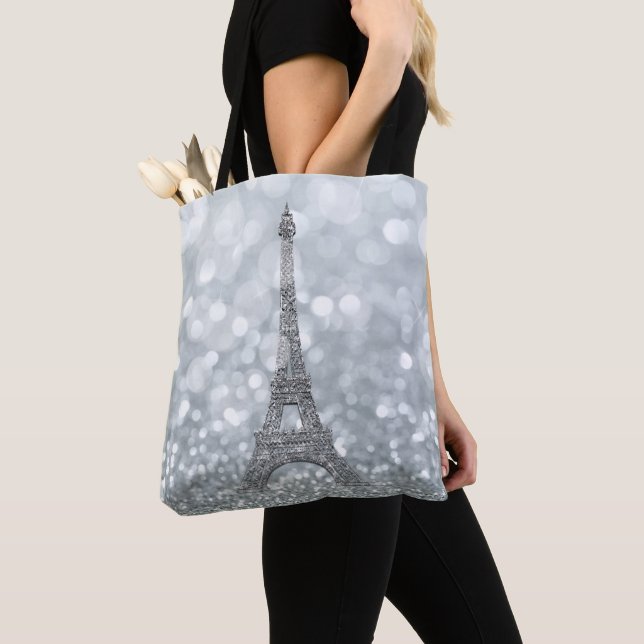 Silver Glitzer Sparkle Paris Eiffel Tower Glam (Von Nahem)