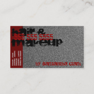 Silver Glitzer Springles Friseur Studio Visitenkarte