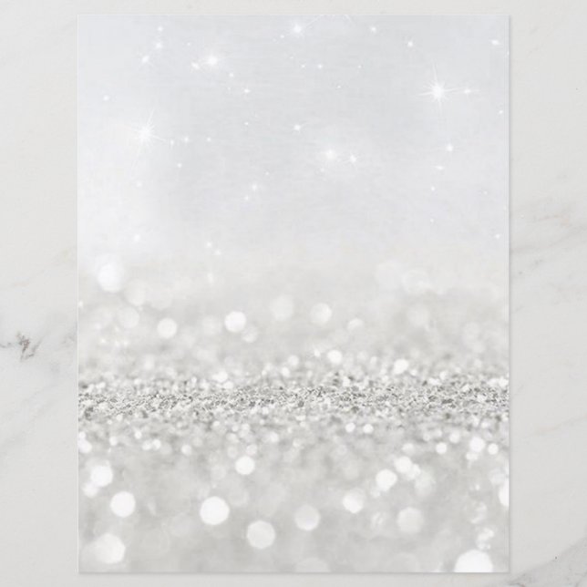 Silver Glitzer Texture Scrapbook Paper (Vorderseite)