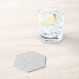 Silver Glitzer Texture White Sparkling Shiny Untersetzer