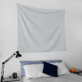 Silver Glitzer Texture White Sparkling Shiny Wandteppich