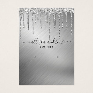 Silver Glitzer Tropfen mit Grafikkarte