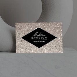 Silver Glitzer und Glamour Beauty Business Card Visitenkarte