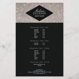 Silver Glitzer und Glamour Beauty Flyer