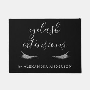 Silver Glitzer und Sparkle Eyelash Extension Fußmatte