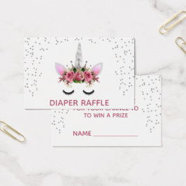 Silver Glitzer Unicoress Princess Diaper Raffle