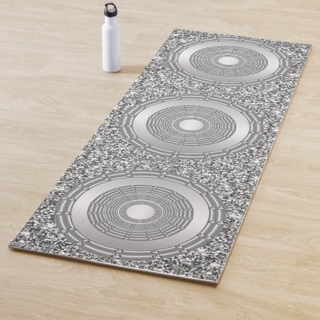 Silver Glitzer Yoga Mat Yogamatte (Beispiel)