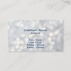 Silver Glitzern Business Card Visitenkarte