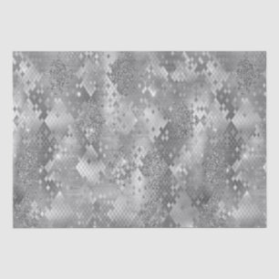 Silver Glitzy Glitzer Schlange Print Seidenpapier