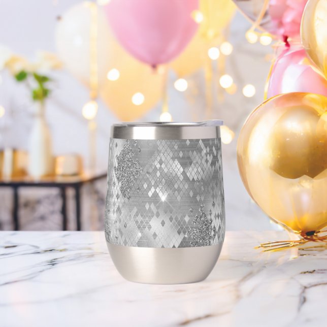 Silver Glitzy Glitzer Snake Skin (Junggesellenabschied)