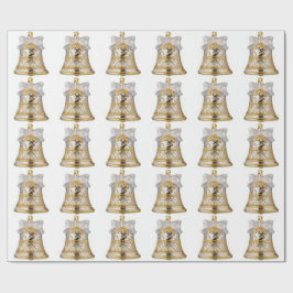 Silver Gold Bell Whitepaper Geschenkpapier
