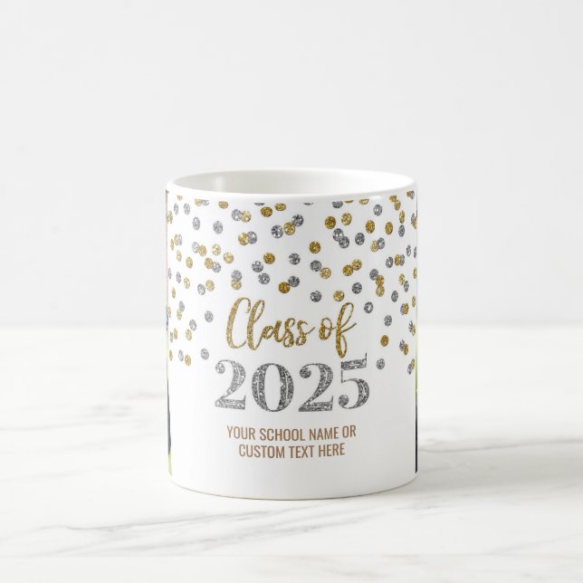 Silver Gold Class of 2025 Coffee Tasse (Mittel)