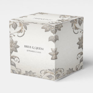 Silver Gold Floral Fevor Box Geschenkschachtel