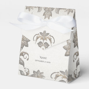 Silver Gold Floral Fevor Box Geschenkschachtel