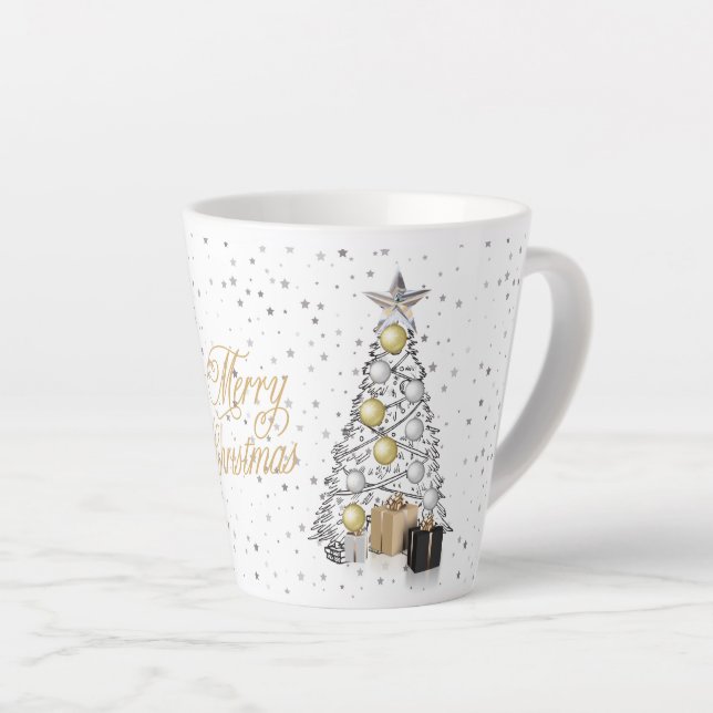 Silver & Gold Frohe Weihnachten Milchtasse (Rechte Ecke)