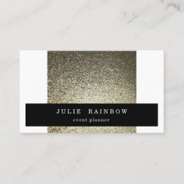 Silver Gold Glitzer V3 Moderner Trendy Event Plane Visitenkarte