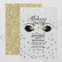 Silver & Gold Makeup Eyelashes Beauty Dots Party