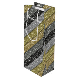 Silver & Gold Metallischer Glitzer Weinbeutel Geschenktüte Für Weinflaschen