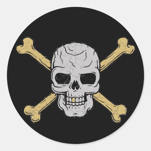 Silver & Gold Runder Aufkleber (Vorderseite)