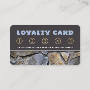 Silver & Gold Slate Effect Loyalty Card Treuekarte