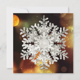 Silver & Gold Snowflake Feiertagskarte