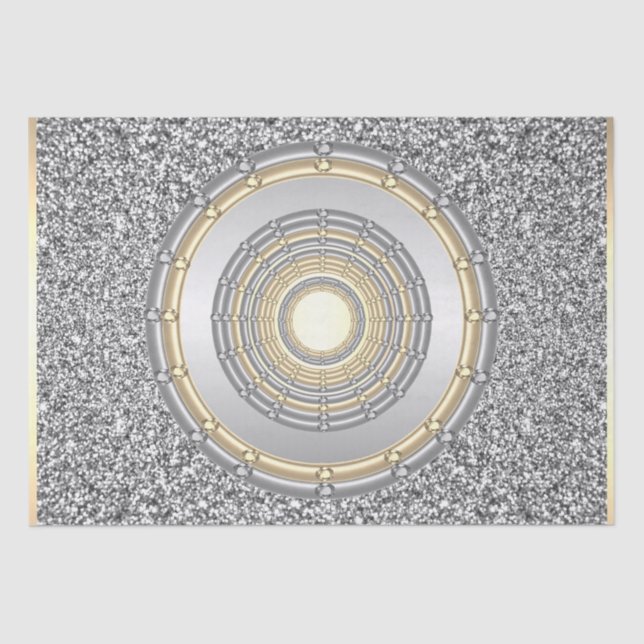 Silver Gold Tissue Paper Seidenpapier (Vorderseite)