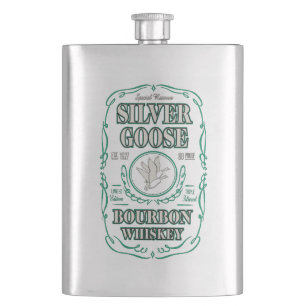 Silver Goose Bourbon Whiskey Flachmann