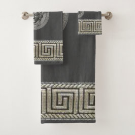 Silver Gorgon - Medusa Guest / Gift Gray Badhandtuch Set