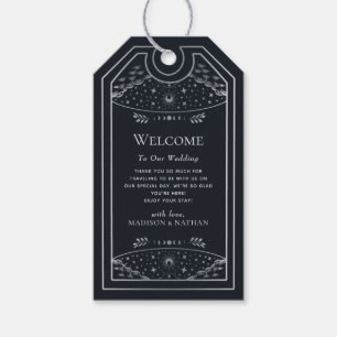 Silver Gothic Tarot Wedding Willkommensschilder Geschenkanhänger