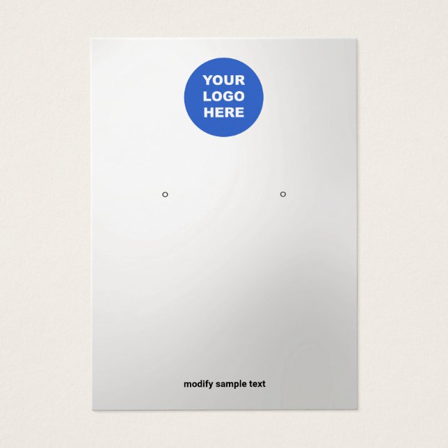 Silver Gradient Add Logo Overse Display Card (Vorderseite)