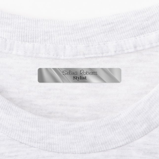 Silver-Gradient-Diagonallinien Etiketten (Befestigt)