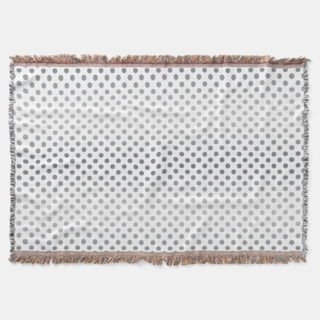Silver Gradient Polka Dots von Shirley Taylor Decke (Vorderseite)