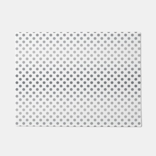 Silver Gradient Polka Dots von Shirley Taylor Fußmatte (Vorderseite)