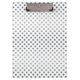 Silver Gradient Polka Dots von Shirley Taylor Klemmbrett