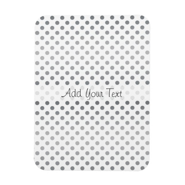 Silver Gradient Polka Dots von Shirley Taylor Magnet (Vertikal)