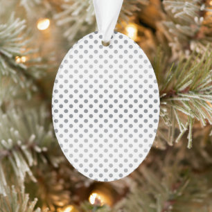 Silver Gradient Polka Dots von Shirley Taylor Ornament