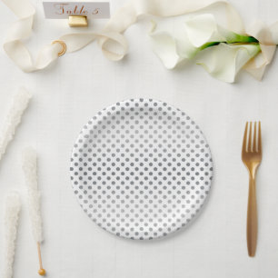 Silver Gradient Polka Dots von Shirley Taylor Pappteller