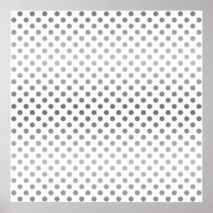 Silver Gradient Polka Dots von Shirley Taylor Poster