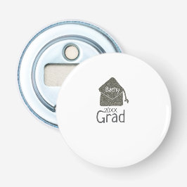 Silver Graduation Cap Glitzer hinzufügen Name grad Flaschenöffner