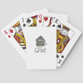 Silver Graduation Cap Glitzer hinzufügen Name grad Spielkarten
