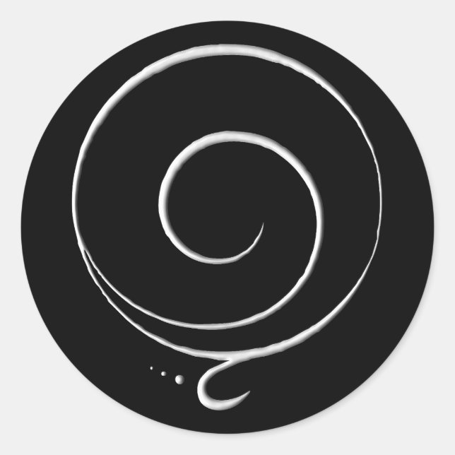 Silver Gratitude  Runder Aufkleber (Vorderseite)