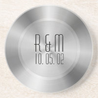 Silver Graue Edelstahl 2 Look Monogramm