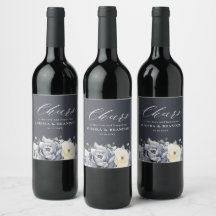 Silver Graue Elfenbeinblume Winter Rustikale Hochz