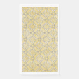 Silver Gray and Yellow Metallic Flechtmuster Serviette