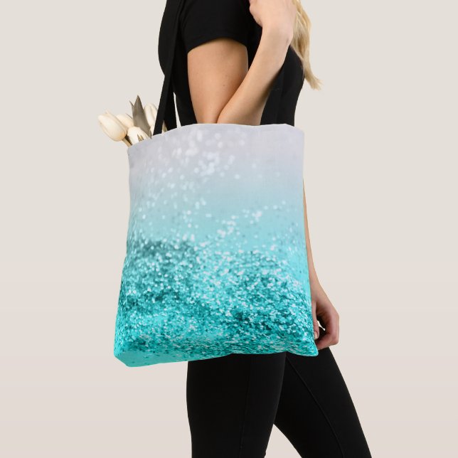 Silver Gray Aqua Aquamarin Ocean Glitzer #1 (Von Nahem)