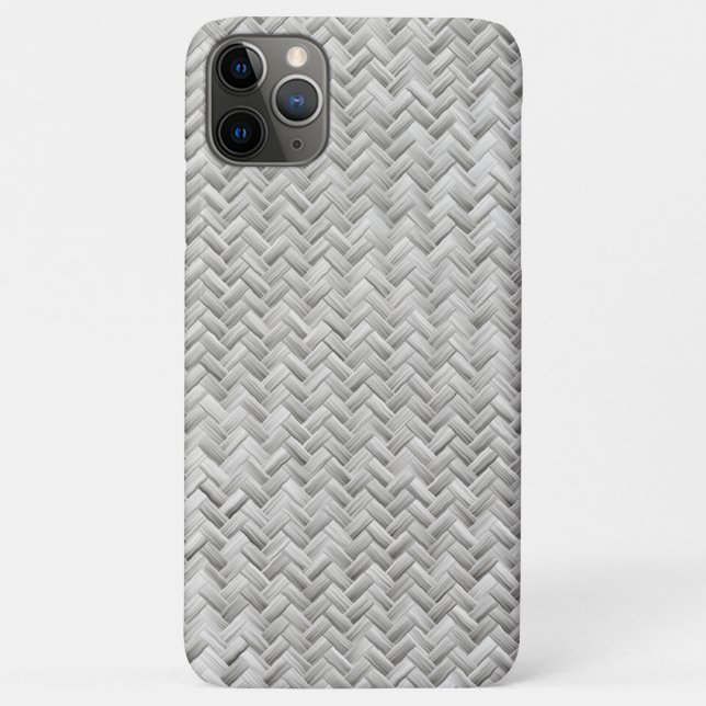 Silver Gray Basket Weave Geometric Muster Case-Mate iPhone Hülle (Rückseite)