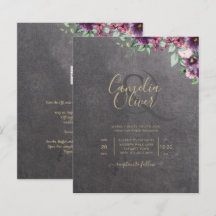 Silver Gray Berry Floral Wedding Winter Fall